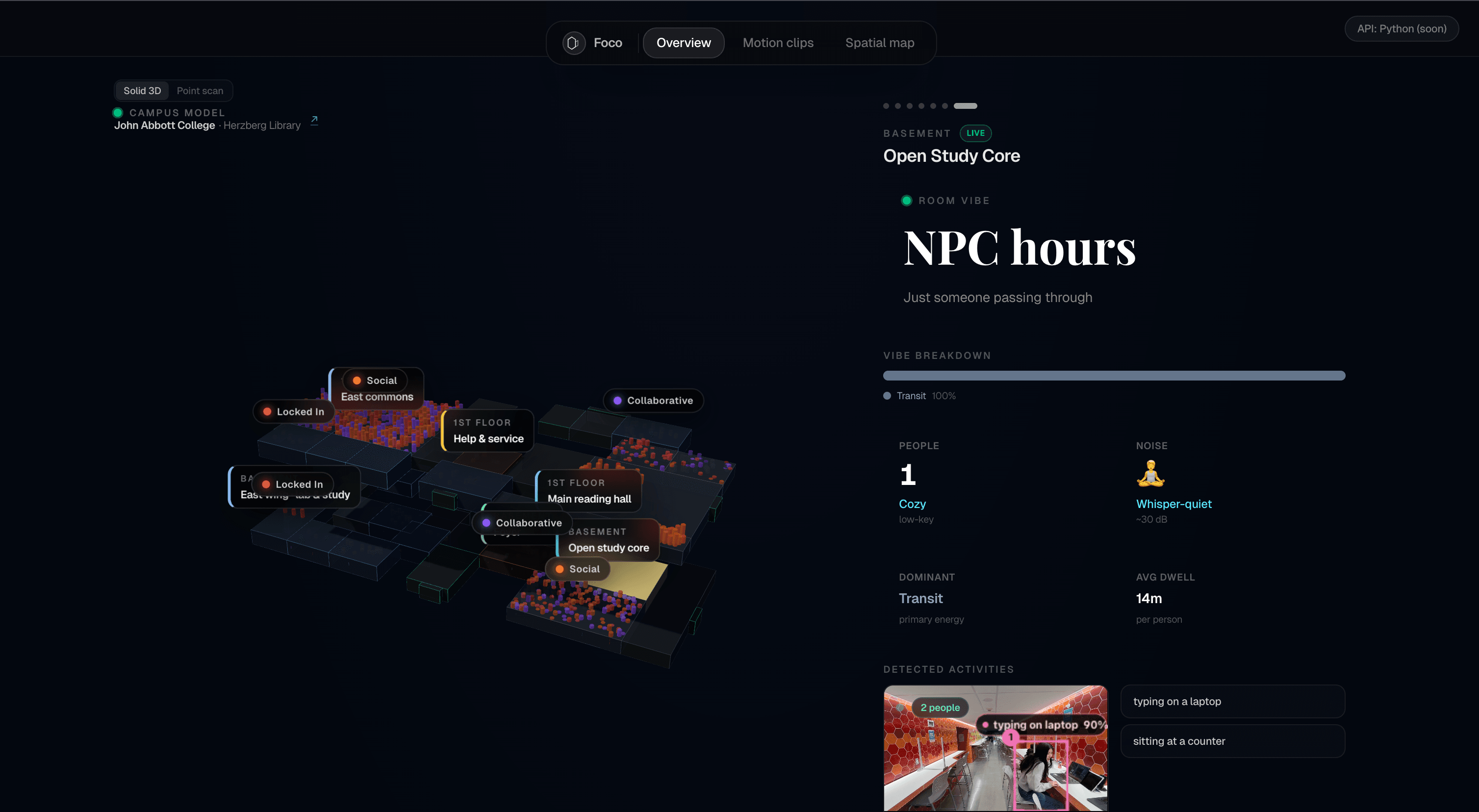 foco: web ui and live map view